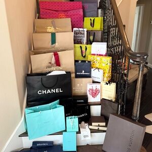 Luxury Designer Shopping Bag & Box Lot